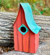 Plow & Hearth Birdhouses | Yard & Garden Shady Shed Cypress Birdhouse - Green