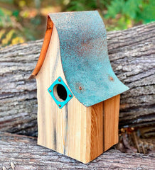 Plow & Hearth Birdhouses | Yard & Garden Shady Shed Cypress Birdhouse - Green