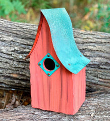 Plow & Hearth Birdhouses | Yard & Garden Shady Shed Cypress Birdhouse - Green