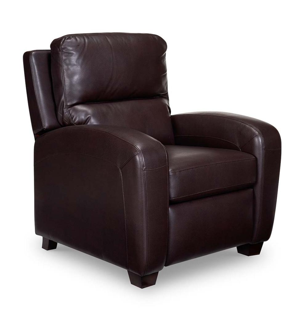 Plow & Hearth Chairs & Rockers | Indoor Living Brice Vegan Leather Recliner - Brown