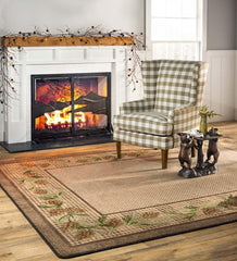 Plow & Hearth Chairs & Rockers | Indoor Living Buffalo Plaid Upholstered Wingback Chair - Natural
