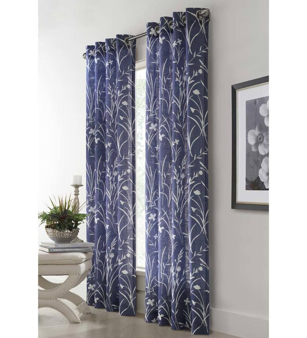 Plow & Hearth Curtain Panels | Indoor Living Buckingham Grommet Curtain Panel