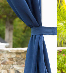 Plow & Hearth Curtain Panels | Indoor Living Grasscloth Outdoor Curtain Panel With Grommet Top