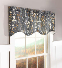 Plow & Hearth Curtain Panels | Indoor Living Rockport Floral Linen-Look Curtain Pairs With Tiebacks