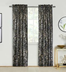 Plow & Hearth Curtain Panels | Indoor Living Rockport Floral Linen-Look Curtain Pairs With Tiebacks