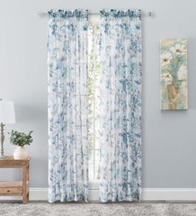 Plow & Hearth Curtain Panels | Indoor Living Whimsical Sheer Rod Pocket Panel Curtains And Valance