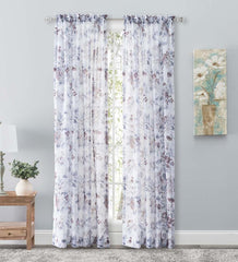 Plow & Hearth Curtain Panels | Indoor Living Whimsical Sheer Rod Pocket Panel Curtains And Valance