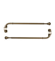 Plow & Hearth Curtain Rods & Hardware | Indoor Living Adjustable Steel Swing Arm Curtain Rod Set