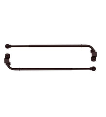 Plow & Hearth Curtain Rods & Hardware | Indoor Living Adjustable Steel Swing Arm Curtain Rod Set