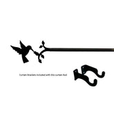 Plow & Hearth Curtain Rods & Hardware | Indoor Living Adjustable Wrought Iron Curtain Rod With Brackets