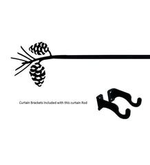 Plow & Hearth Curtain Rods & Hardware | Indoor Living Adjustable Wrought Iron Curtain Rod With Brackets