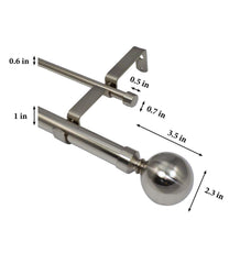 Plow & Hearth Curtain Rods & Hardware | Indoor Living Ball Finial Double Rod Set