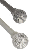 Plow & Hearth Curtain Rods & Hardware | Indoor Living Botanical Curtain Rod Set With Gaia Finials