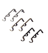 Plow & Hearth Curtain Rods & Hardware | Indoor Living Double-Rod Brackets, Pair - Antique Brass