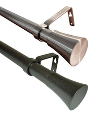 Plow & Hearth Curtain Rods & Hardware | Indoor Living Indoor-Outdoor Stainless Steel Curtain Rod Set With Flare Finial