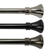 Plow & Hearth Curtain Rods & Hardware | Indoor Living Lexington Adjustable Curtain Rod Collection With Flare Finial