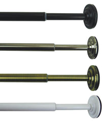 Plow & Hearth Curtain Rods & Hardware | Indoor Living Steel Decorative Mini Tension Curtain Rods