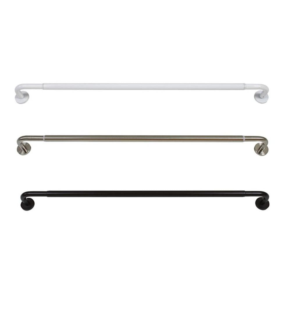 Plow & Hearth Curtain Rods & Hardware | Indoor Living Steel Wraparound Privacy Curtain Rod