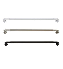 Plow & Hearth Curtain Rods & Hardware | Indoor Living Steel Wraparound Privacy Curtain Rod