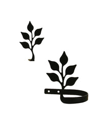 Plow & Hearth Curtain Rods & Hardware | Indoor Living Usa-Made Wrought Iron Curtain Tiebacks - Bear