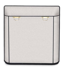 Plow & Hearth Custom Fire Screens | Fireplace & Hearth Small Custom Fireplace Screen, Black Spark Guard With Brass Handles - 1,000 To 1,500 Sq. Inches - Black