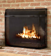 Plow & Hearth Custom Fire Screens | Fireplace & Hearth Small Custom Iron Series Spark Guard - 1,000 To 1,500 Sq. Inches - Black