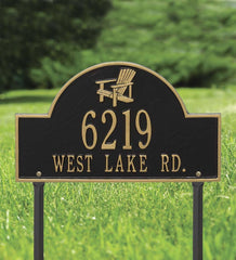 Plow & Hearth Deck & Patio Accents | Outdoor Living Adirondack Lawn Plaque - Black