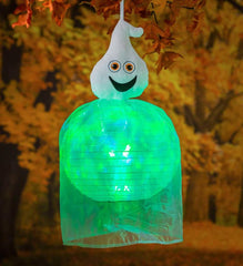 Plow & Hearth Deck & Patio Accents | Outdoor Living Beaming Buddies Collapsible Ghost Halloween Lantern
