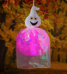 Plow & Hearth Deck & Patio Accents | Outdoor Living Beaming Buddies Collapsible Ghost Halloween Lantern