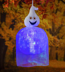 Plow & Hearth Deck & Patio Accents | Outdoor Living Beaming Buddies Collapsible Ghost Halloween Lantern