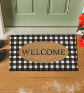Plow & Hearth Deck & Patio Accents | Outdoor Living Buffalo Check Welcome Coir Mat