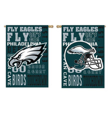 Plow & Hearth Deck & Patio Accents | Outdoor Living Double-Sided Fan Rules Nfl Team Pride Sueded House Flag - Carolina Panthers