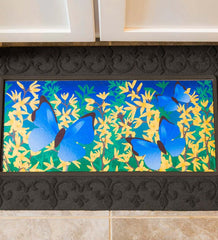 Plow & Hearth Deck & Patio Accents | Outdoor Living Embossed Fleur De Lis Sassafras Mat Tray