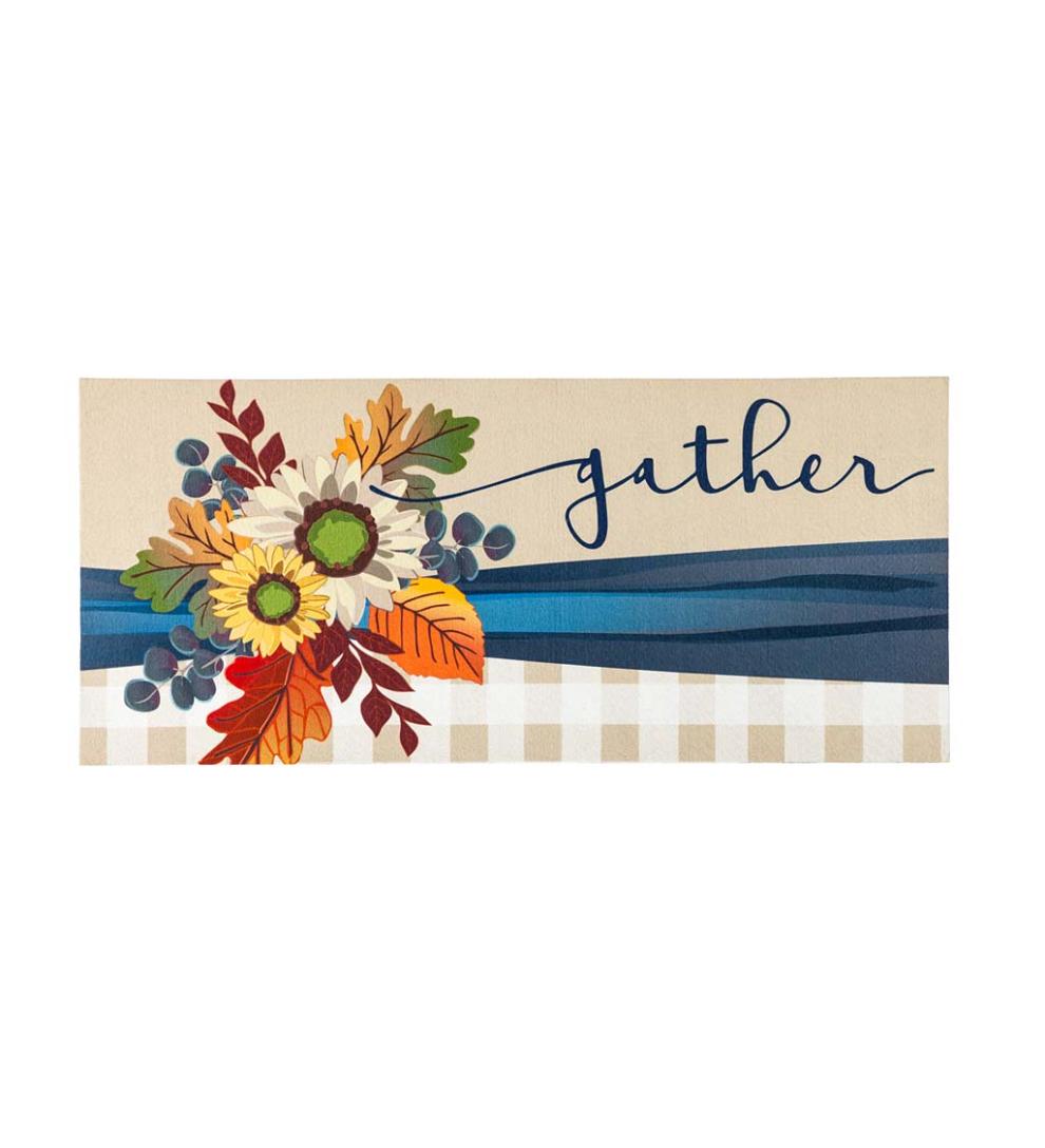 Plow & Hearth Deck & Patio Accents | Outdoor Living Fall Floral Gather Sassafras Switch Mat