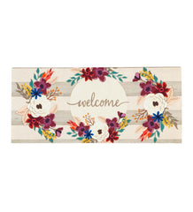 Plow & Hearth Deck & Patio Accents | Outdoor Living Fall Stripes Welcome Sassafras Switch Mat