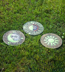 Plow & Hearth Deck & Patio Accents | Outdoor Living Glow-In-The-Dark Celestial Stepping Stones