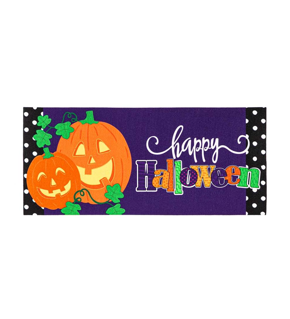 Plow & Hearth Deck & Patio Accents | Outdoor Living Halloween Jack-O-Lanterns Sassafras Switch Mat