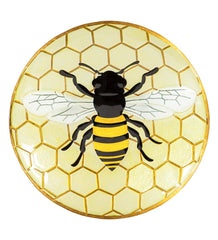 Plow & Hearth Deck & Patio Accents | Outdoor Living Happy Honey Bee Glass Birdbath Basin
