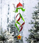 Plow & Hearth Deck & Patio Accents | Outdoor Living Holiday Snowman Twirler With Red Hat