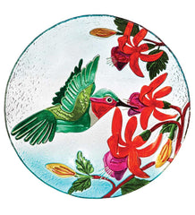 Plow & Hearth Deck & Patio Accents | Outdoor Living Hummingbird Flutter Glass Birdbath Basin