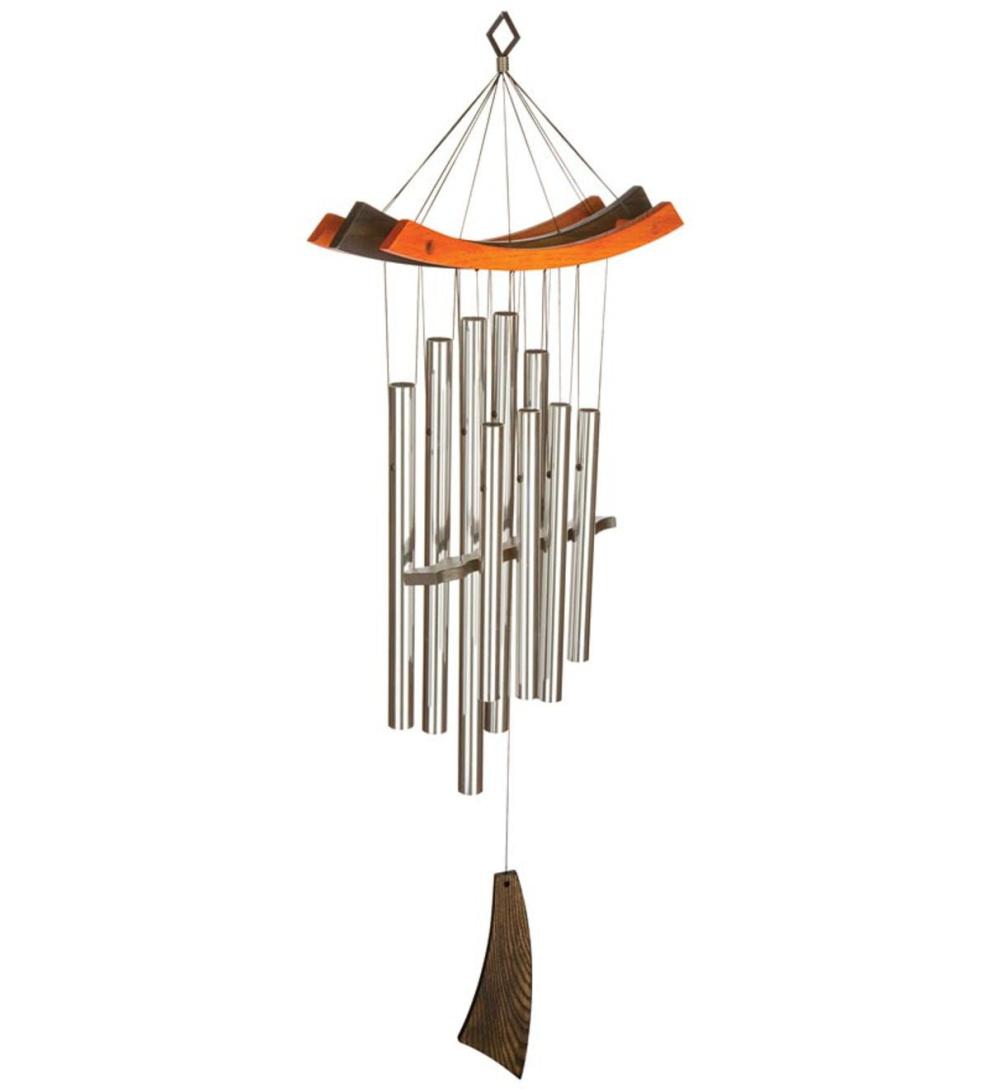 Plow & Hearth Deck & Patio Accents | Outdoor Living Multi-Toned Ash And Aluminum Healing Chime In A Black And Cherry Finish