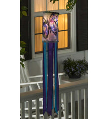 Plow & Hearth Deck & Patio Accents | Outdoor Living Nature-Inspired Solar Led Motion Windsock - Cherry Blossom