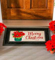 Plow & Hearth Deck & Patio Accents | Outdoor Living Poinsettia Mason Jar Sassafras Switch Mat