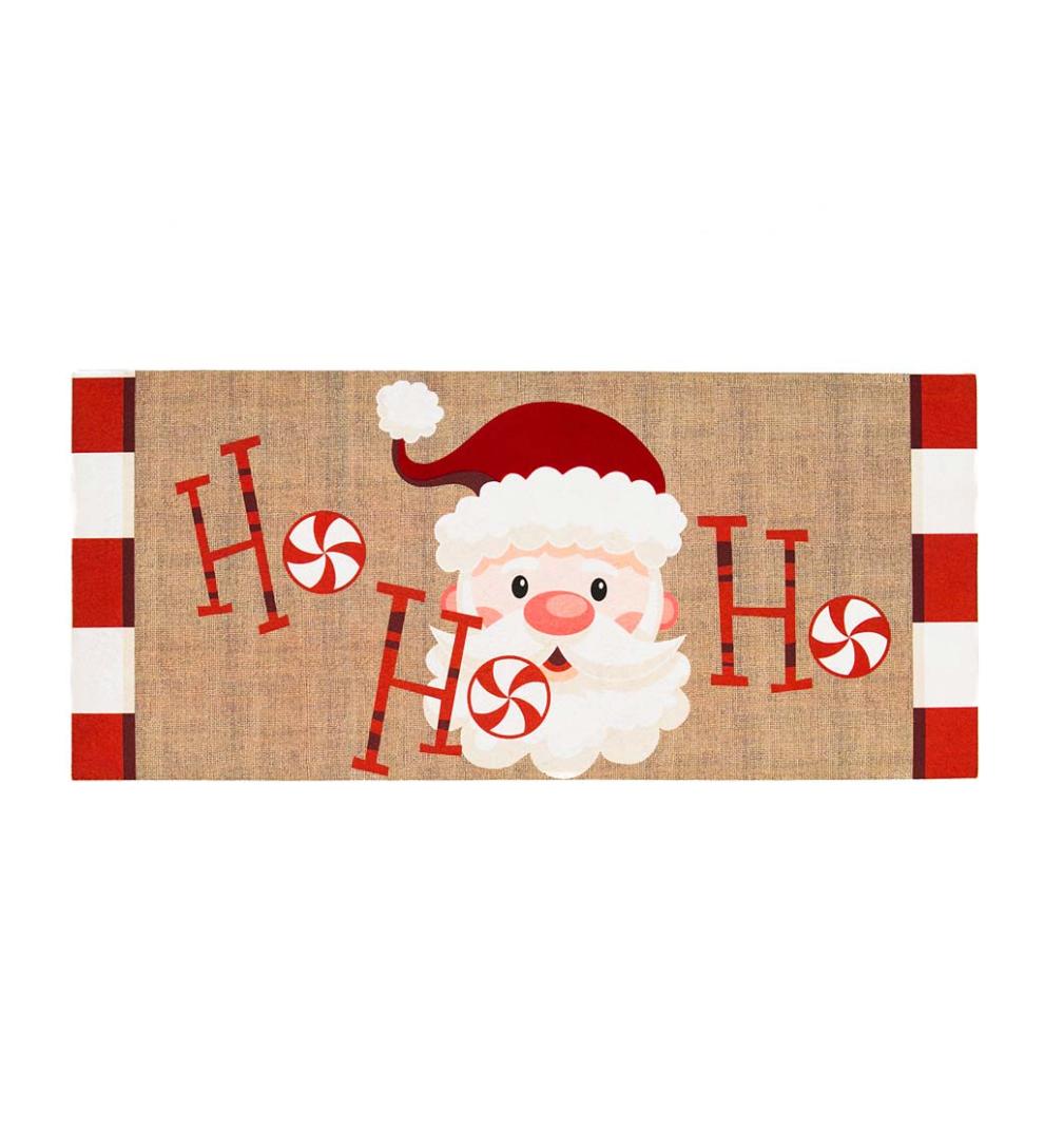 Plow & Hearth Deck & Patio Accents | Outdoor Living Santa Ho Ho Ho Sassafras Switch Mat