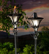 Plow & Hearth Deck & Patio Accents | Outdoor Living Steel Garden Torches, Set Of 2 - Copper