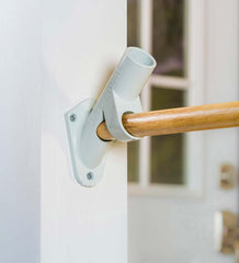 Plow & Hearth Deck & Patio Accents | Outdoor Living Two-Position Aluminum House Flag Bracket With White Finish