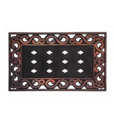 Plow & Hearth Deck & Patio Accents | Outdoor Living Variegated Scroll Sassafras Mat Tray