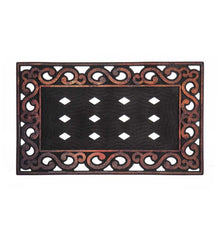 Plow & Hearth Deck & Patio Accents | Outdoor Living Variegated Scroll Sassafras Mat Tray