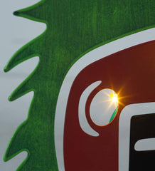 Plow & Hearth Deck & Patio Accents | Outdoor Living Vintage Red Antique Truck Lighted Landscape Panel Stakes, Set Of 5