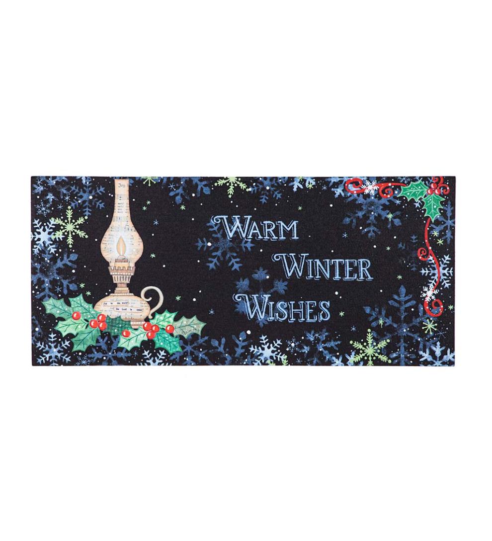 Plow & Hearth Deck & Patio Accents | Outdoor Living Warm Winter Wishes Sassafras Switch Mat